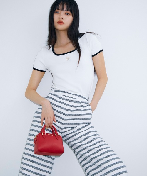 eimyモチーフロゴパイピングTシャツ（Tシャツ/カットソー）｜eimy istoire（エイミーイストワール）