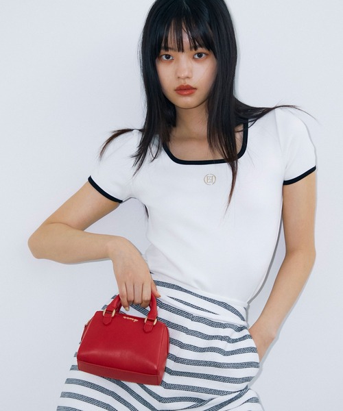 eimyモチーフロゴパイピングTシャツ（Tシャツ/カットソー）｜eimy istoire（エイミーイストワール）