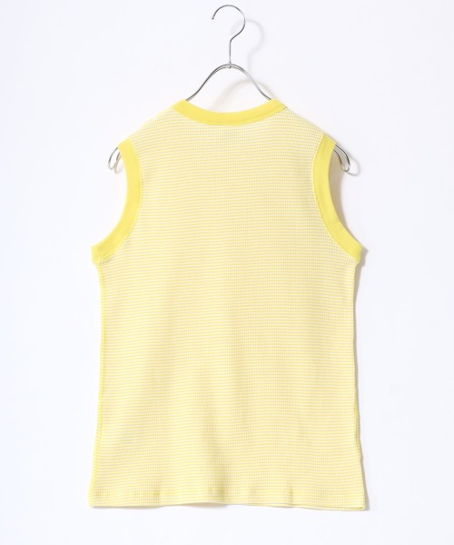 Healthknit(ヘルスニット)の「Healthknit(ヘルスニット)ベーシックワッフル クルーネックノースリーブTシャツ/パックT/無地 ボーダー(Tシャツ/カットソー・レディース・グリーン系その他/ブラック/イエロー系その他/ホワイト×ブラック/ピンク/オフホワイト/ブルー系その他/ブルー系その他2・M)」の19枚目の写真