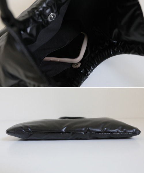 select MOCA（セレクトモカ）の「パテッドループハンドルバッグ（トートバッグ・レディース・ブラック/アイボリー・FREE）」の18枚目の写真