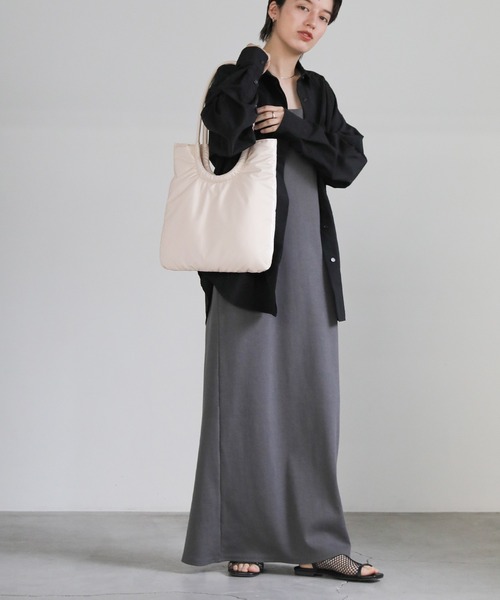 select MOCA（セレクトモカ）の「パテッドループハンドルバッグ（トートバッグ・レディース・ブラック/アイボリー・FREE）」の12枚目の写真