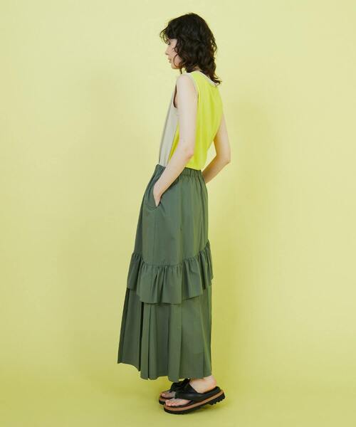 FRAPBOIS（フラボア）の「ツートンタンク（タンクトップ・レディース・ブラック/ベージュ・1）」の11枚目の写真