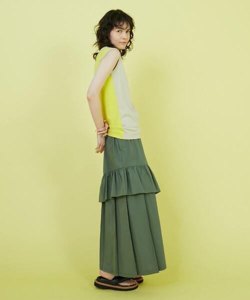 FRAPBOIS（フラボア）の「ツートンタンク（タンクトップ・レディース・ブラック/ベージュ・1）」の10枚目の写真