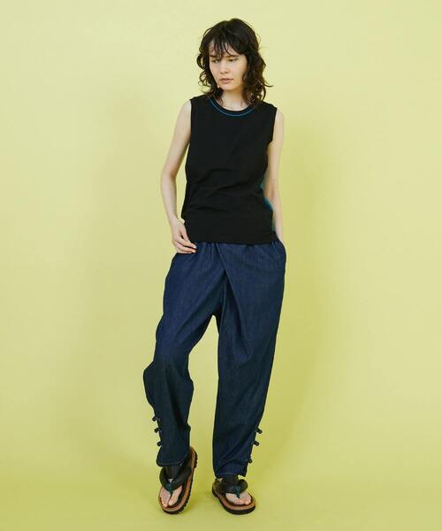 FRAPBOIS（フラボア）の「ツートンタンク（タンクトップ・レディース・ブラック/ベージュ・1）」の9枚目の写真