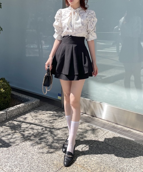 abc une face（アーベーセーアンフェイス）の「タイ付き2WAYブラウス（シャツ/ブラウス・レディース・ベージュ系その他/ホワイト系その他/ホワイト/ブルー系その他・FREE）」の21枚目の写真