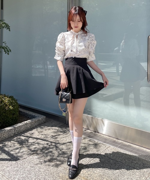 abc une face（アーベーセーアンフェイス）の「タイ付き2WAYブラウス（シャツ/ブラウス・レディース・ベージュ系その他/ホワイト系その他/ホワイト/ブルー系その他・FREE）」の20枚目の写真