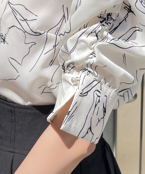 abc une face（アーベーセーアンフェイス）の「タイ付き2WAYブラウス（シャツ/ブラウス・レディース・ベージュ系その他/ホワイト系その他/ホワイト/ブルー系その他・FREE）」の5枚目の写真