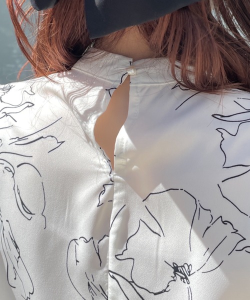 abc une face（アーベーセーアンフェイス）の「タイ付き2WAYブラウス（シャツ/ブラウス・レディース・ベージュ系その他/ホワイト系その他/ホワイト/ブルー系その他・FREE）」の6枚目の写真