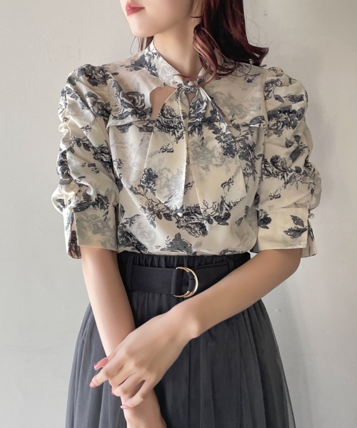 レディース ブラウス ベージュ KOEISTORE ブラウス レディース 秋 冬 秋冬 白 黒 シャツ 長袖