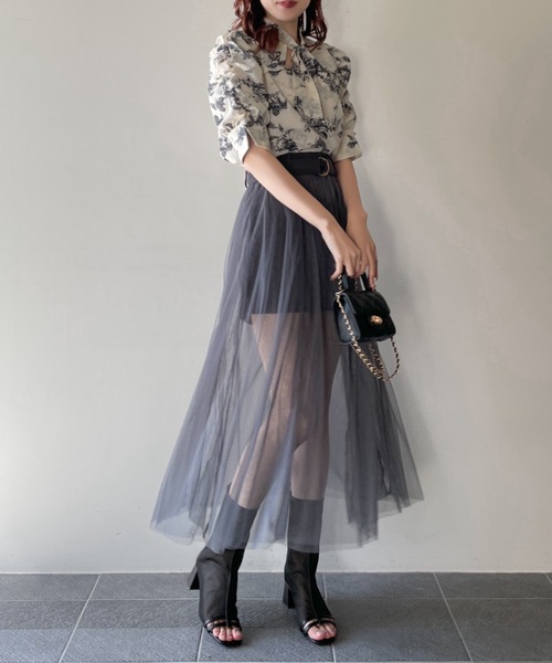 abc une face（アーベーセーアンフェイス）の「タイ付き2WAYブラウス（シャツ/ブラウス・レディース・ベージュ系その他/ホワイト系その他/ホワイト/ブルー系その他・FREE）」の10枚目の写真