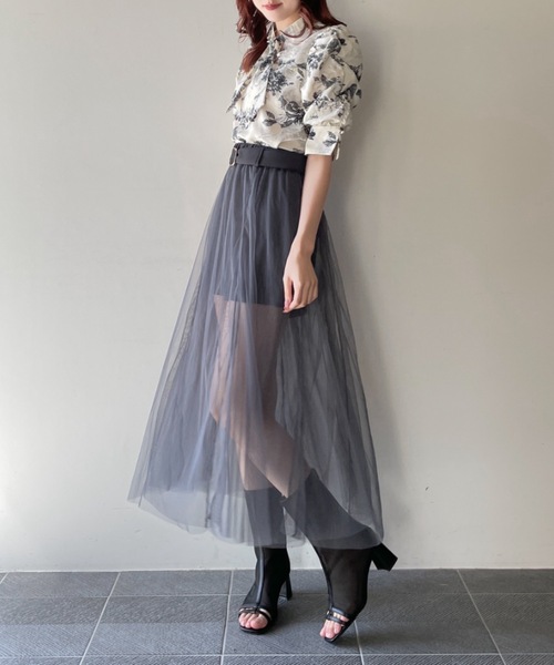 abc une face（アーベーセーアンフェイス）の「タイ付き2WAYブラウス（シャツ/ブラウス・レディース・ベージュ系その他/ホワイト系その他/ホワイト/ブルー系その他・FREE）」の11枚目の写真