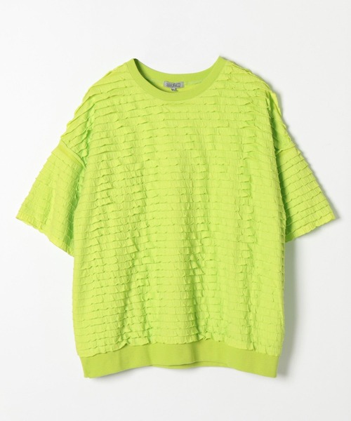 niko and...（ニコアンド）の「[MODE NORM CORE]フリフリルーズ半袖プルオーバー（Tシャツ/カットソー・レディース・ライトグリーン/ブラック/オフホワイト・MEDIUM/LARGE）」の15枚目の写真