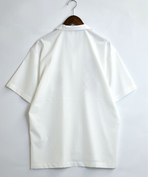 Starting Over（スターティングオーバー）の「argyle embroidery open collar shirt/アーガイル刺繍 半袖 オープンカラーシャツ（シャツ/ブラウス・メンズ・ネイビー/ホワイト/ブラック・M/L/XL）」の10枚目の写真