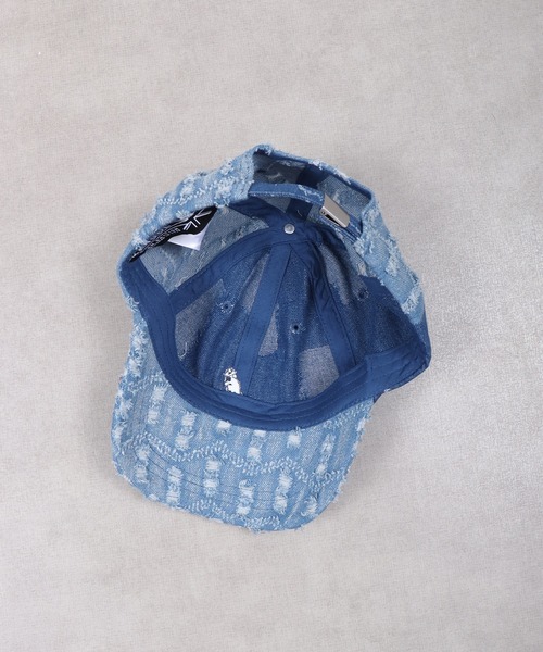 KANGOL（カンゴール）の「KANGOL DENIM MASHUP BASEBALL（キャップ・レディース・ネイビー・FREE）」の8枚目の写真
