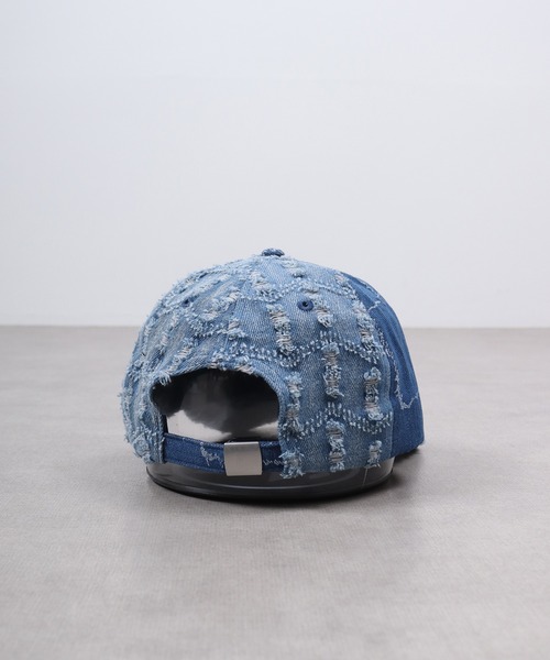 KANGOL（カンゴール）の「KANGOL DENIM MASHUP BASEBALL（キャップ・レディース・ネイビー・FREE）」の4枚目の写真