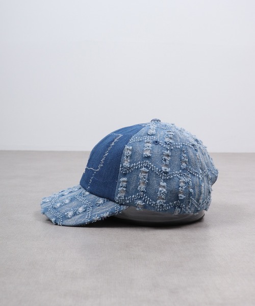 KANGOL（カンゴール）の「KANGOL DENIM MASHUP BASEBALL（キャップ・レディース・ネイビー・FREE）」の6枚目の写真