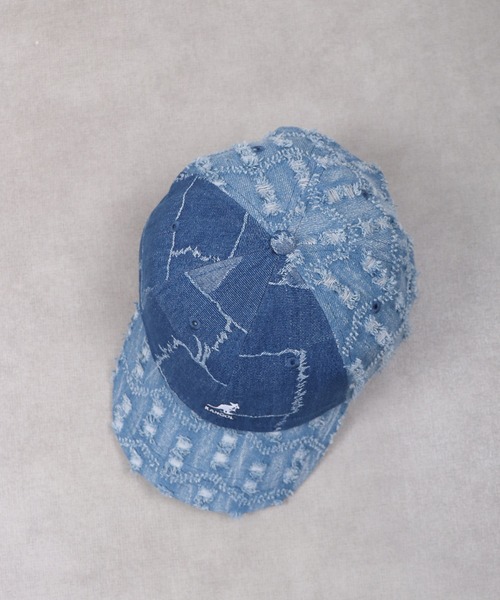 KANGOL（カンゴール）の「KANGOL DENIM MASHUP BASEBALL（キャップ・レディース・ネイビー・FREE）」の7枚目の写真