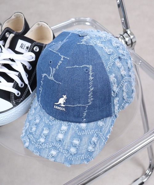 KANGOL（カンゴール）の「KANGOL DENIM MASHUP BASEBALL（キャップ・レディース・ネイビー・FREE）」の9枚目の写真