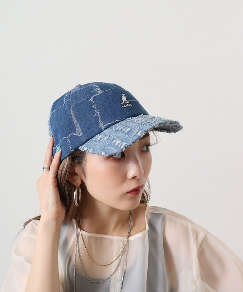 KANGOL（カンゴール）の「KANGOL DENIM MASHUP BASEBALL（キャップ・レディース・ネイビー・FREE）」の10枚目の写真