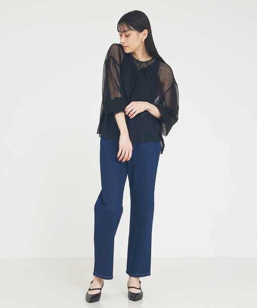 Au BANNISTER(オゥバニスター)の「ポインテッドラウンドストラップパンプス(パンプス・レディース・ネイビー/ブラック/アイボリー・35/36/37/38/39)」の13枚目の写真