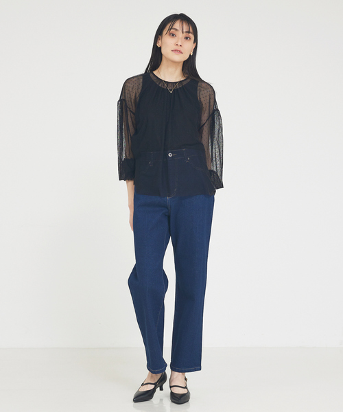 Au BANNISTER(オゥバニスター)の「ポインテッドラウンドストラップパンプス(パンプス・レディース・ネイビー/ブラック/アイボリー・35/36/37/38/39)」の14枚目の写真