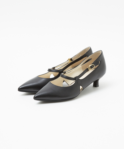 Au BANNISTER(オゥバニスター)の「ポインテッドラウンドストラップパンプス(パンプス・レディース・ネイビー/ブラック/アイボリー・35/36/37/38/39)」の9枚目の写真