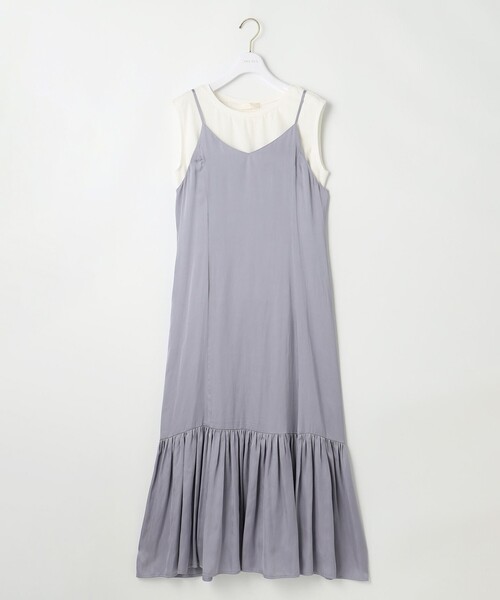 ANY SIS（エニィスィス）の「【貴島明日香さんコラボ・3点セット】メッシュ ニット×キャミ ワンピース（セットアップ・レディース・パイングリーン系/スカイブルー系/ピンク系・1/2/3）」の4枚目の写真