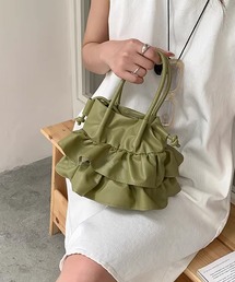 Ruffled Drawstring Shoulder Bag / フリルショルダーバッグ