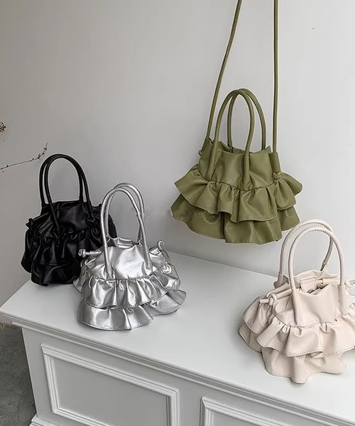 AO2（アオズ）の「Ruffled Drawstring Shoulder Bag / フリルショルダーバッグ（ショルダーバッグ）」 - WEAR