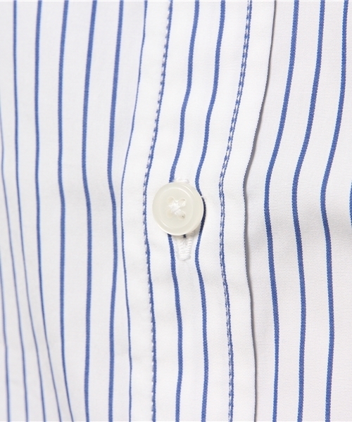 SEVENDAYS=SUNDAY（セブンデイズサンデイ）の「ストライプ製品染　長袖ボタンダウンシャツ（シャツ/ブラウス・メンズ・オフホワイト/ネイビー/ベージュ・SMALL/LARGE/MEDIUM）」の11枚目の写真