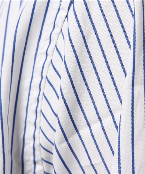 SEVENDAYS=SUNDAY（セブンデイズサンデイ）の「ストライプ製品染　長袖ボタンダウンシャツ（シャツ/ブラウス・メンズ・オフホワイト/ネイビー/ベージュ・SMALL/LARGE/MEDIUM）」の12枚目の写真