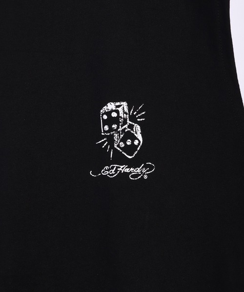 セール】EdHardy ノースリーブTシャツ ロング丈 ラブキル ダイス