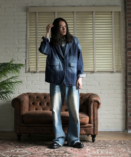 aimoha（アイモハ）の「【aimoha neo】LAYERED SAPPHIRE STRIPE LEISURE BLAZER（テーラードジャケット・メンズ・ネイビー・FREE）」の19枚目の写真