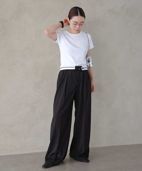 ツイルハイウエステッドパンツ（スラックス）｜AP STUDIO（エーピー