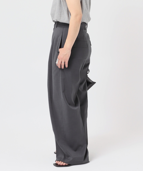 AP STUDIO（エーピーストゥディオ）の「ツイルハイウエステッドパンツ（スラックス・レディース・ブラック/グレー・34/40/38/36）」の13枚目の写真