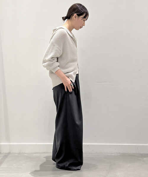 AP STUDIO（エーピーストゥディオ）の「ツイルハイウエステッドパンツ（スラックス・レディース・ブラック/グレー・34/40/38/36）」の20枚目の写真