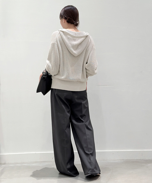 AP STUDIO（エーピーストゥディオ）の「ツイルハイウエステッドパンツ（スラックス・レディース・ブラック/グレー・34/40/38/36）」の21枚目の写真