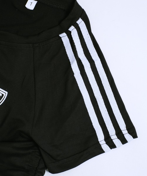 shopnikoniko(ショップニコニコ)の「ゲームTシャツ 半袖 ブロークコア Tシャツ ショート丈 袖ライン スポーツ ユニフォーム ゲームシャツ(Tシャツ/カットソー・レディース・ブラック/レッド・フリー)」の14枚目の写真