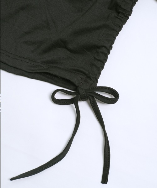 shopnikoniko(ショップニコニコ)の「ゲームTシャツ 半袖 ブロークコア Tシャツ ショート丈 袖ライン スポーツ ユニフォーム ゲームシャツ(Tシャツ/カットソー・レディース・ブラック/レッド・フリー)」の13枚目の写真