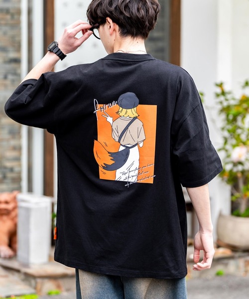 Rocky Monroe(ロッキーモンロー)の「【GO OUT掲載】FOXRUN フォックスラン オーバーサイズプリント半袖Tシャツ(Tシャツ/カットソー・メンズ・ミント/ブラック/ホワイト/ホワイト系/ブラック系/グリーン系/ホワイト系1/ホワイト系2/ブルー/ブラック系2/グリーン系1/ホワイト系3/ブラック系4/ブラック系1/ブラック系3/ホワイト系4/ブルー系/ブルー系1・M/L)」の7枚目の写真