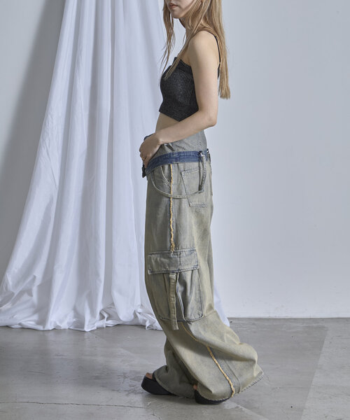 RAY CASSIN（レイカズン）の「ニットパット付きキャミ（キャミソール・レディース・ブルー/ブラック/ホワイト・FREE）」の14枚目の写真