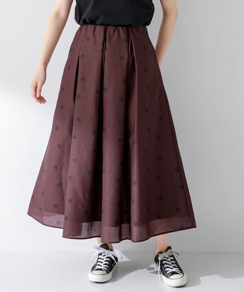 URBAN RESEARCH Sonny Label（アーバンリサーチサニーレーベル）の「ドットタックスカート（スカート・レディース・ブラック系その他/ブラウン系その他・FREE）」の2枚目の写真