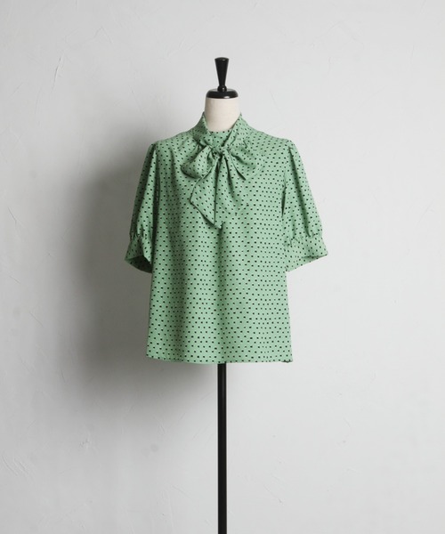 tocco closet(トッコ クローゼット)の「【ZOZO限定】スクエアドット2WAYボウタイブラウス(シャツ/ブラウス・レディース・ブラック/ブラウン/オフホワイト/グリーン・M)」の21枚目の写真