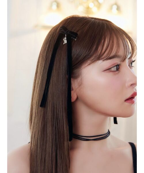 EATME（イートミー）の「ロングリボンクリップセット（ヘアピン・レディース・ブラック・FREE）」の2枚目の写真