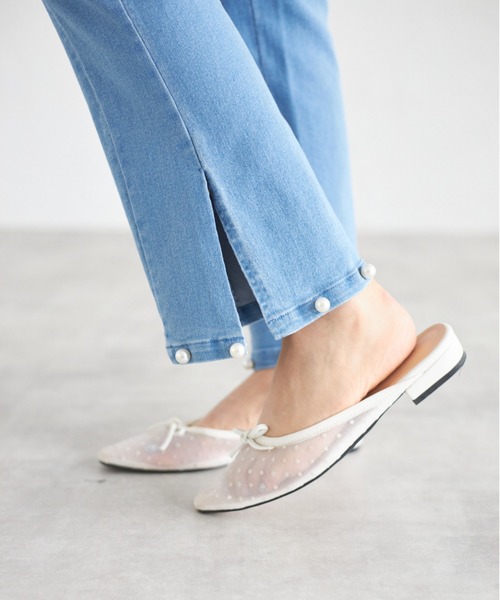 tocco closet(トッコ クローゼット)の「【ZOZO限定】パールヘムデニムパンツ(デニムパンツ・レディース・ブルー/サックスブルー/ブラック・M)」の20枚目の写真