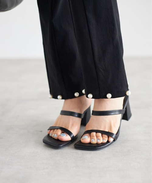 tocco closet(トッコ クローゼット)の「【ZOZO限定】パールヘムデニムパンツ(デニムパンツ・レディース・ブルー/サックスブルー/ブラック・M)」の11枚目の写真