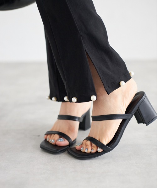 tocco closet(トッコ クローゼット)の「【ZOZO限定】パールヘムデニムパンツ(デニムパンツ・レディース・ブルー/サックスブルー/ブラック・M)」の12枚目の写真