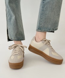 Shoes in Closet（シューズインクローゼット）の「軽量厚底 ジャーマントレーナータイプ スニーカー 6395（スニーカー・レディース）」