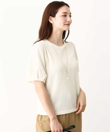 MK MICHEL KLEIN | ポコポコボリュームスリーブカットソー/洗える(Tシャツ/カットソー)