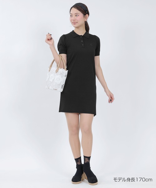 MARY QUANT(マリークワント)の「デイジーワンポイントポロ ワンピース(ワンピース・レディース・ブラック×ホワイト/チェック/ブラック・M)」の11枚目の写真